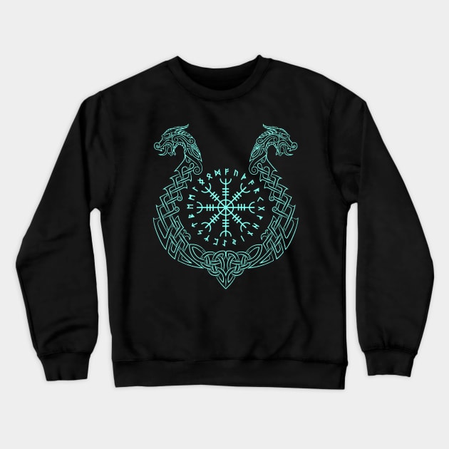 Helm of Awe (Ægishjálmr ) Symbol of Protection & Victory Crewneck Sweatshirt by Lamink